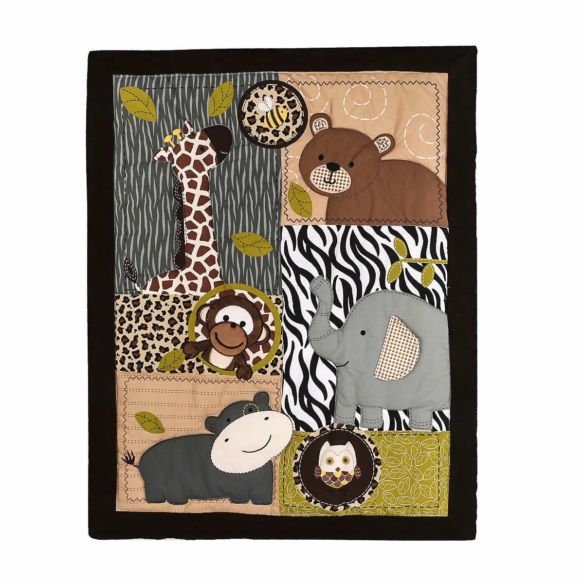 3-teiliges besticktes Bettwäsc – Baby Nursery Jungle Bewertung und Preis